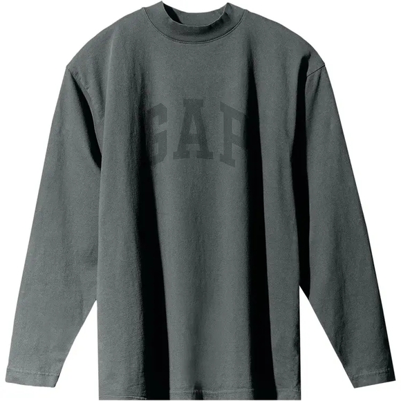 Yeezy YZY GAP Balenciaga Men's Dark Green Long Sleeve Tee - Picture 1 of 6